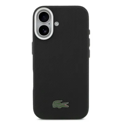 Obrázek produktu pro Pouzdro iPhone 17 Lacoste umělá kůže černá logo krokodýl Magsafe