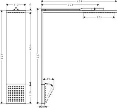 Productafbeelding van AXOR 12593340: Douchemodule 110/220, Axor