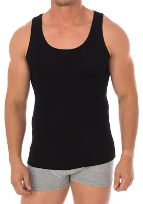Imagen del producto de Camiseta sin mangas para hombre, confeccionada en bambú, modelo Q600