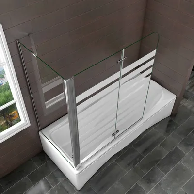 Produktbild von 120x70x140cm Links Montage Badewannenaufsatz 2-tlg 6mm Nano-ESG Duschabtrennung