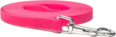 Produktbild von Mystique® Biothane Schleppleine 19mm vernäht mit HS Standard Karabiner beta neon pink 7,5m