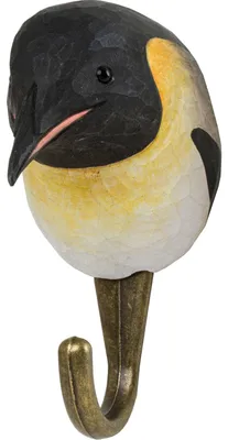 Produktbild von Wildlife Garden Decohook Wandhaken Pinguin (handgeschnitzt)