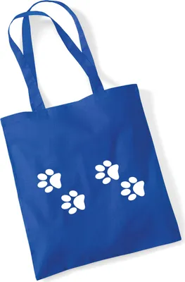 Produktbild von Huuraa Jutebeutel Fußtapsen Tapsen 10 Liter Bright Royal Baumwolle Tasche Geschenkidee