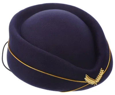 Stewardess-Hut schwarz, Cosplay-Kostüm, Flugbegleiter, Unisex