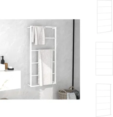 Obrázok produktu pre vidaXL Stojan na uteráky biely 60x10x116 cm oceľ - Stojan na uteráky