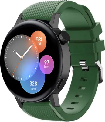 Produktbild von Strap-it Huawei Watch GT 3 42mm Silikonarmband (Armeegrün)