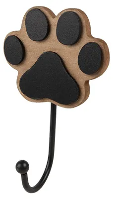Produktbild von Clayre & Eef Wandhaken 9x5x14 cm Braun Holz Hundepfote