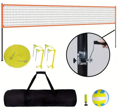Productafbeelding van Outdoor Volleybalset - Volleybalnet - Volleybalspel - Volleybalveld - Strandvolleybal