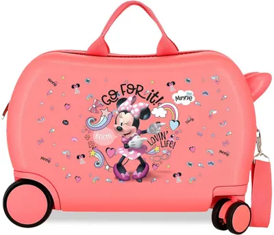 Produktbild von Joumma Bags Sitzkoffer Ziehkoffer Kinderkoffer Kinder Hartschalen Koffer Disney Minnie Maus Altrosa