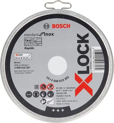 Image de Bosch 2608619267 Bosch X-LOCK Trennsch.Dose10x125 1mm Std Inox
