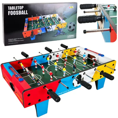 Produktbild von Mini-Tischfußball-Geschicklichkeitsspiel, Tischfußball mit 2 Bällen, 69 cm