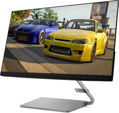 Produktbild von Lenovo Q24I-1L, 60,5 cm (23.8"), 1920 x 1080 Pixel, Full HD, LED, 6 ms, Schwarz, Silber