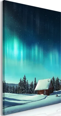 Produktbild von Italienischer Leinwand Leinwandbild - Blue Nights (1 Part) Vertical 40x60 cm Landschaften c-B-0488-b-a