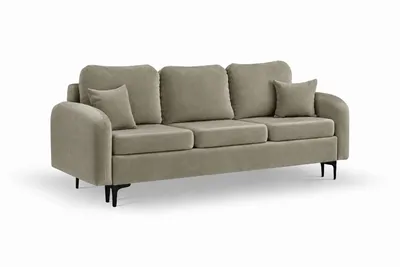 Obrázek produktu pro ANMIL Sofa VENTO, rozměry 228 x 96 x 94 cm, s funkcí rozkládací pohovky, 3 místná, barva tmavě béžová, potah Magic Velvet