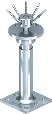 Produktbild von Herakulix® L Stützenfuß mit Neigungsausgleich L QI 40 / 220 - 350 mm