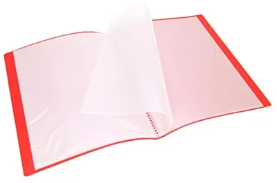 Zdjęcie produktu dla WAYTEX 931402, segregator na dokumenty, format A4, na 40 zdjęć, 20 kieszeni, polipropylen, kolor czerwony