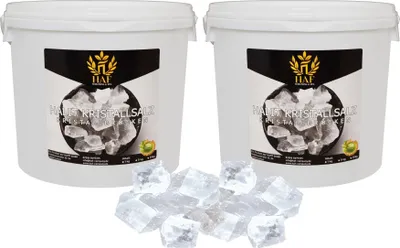 Produktbild von HAF Weiße Salzbrocken 10 kg | Grobe Steinsalz Brocken ohne Zusätze und naturbelassen aus der Salt Range in Pakistan | Salzsteine | Solebrocken