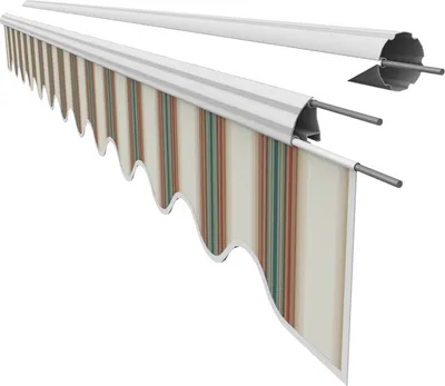 Produktbild von Leudus Markisen Volant für 5m Markisen Markisenbespannung Sonnenschutz Ersatzstoffe Sonnenmarkise fertig genäht (4,85x0.21m, SPD041)