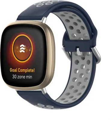 Produktbild von Strap-it Fitbit Sense Sportarmband (Blau / Grau)