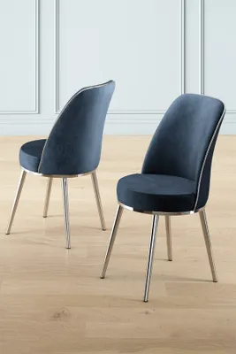 Produktbild von Skye Decor, Pefa - Anthracite, Chrome, Stuhlset (2 Stück), Anthrazit, Rahmen: 100 % METALL, 45 x 91 x 42 cm