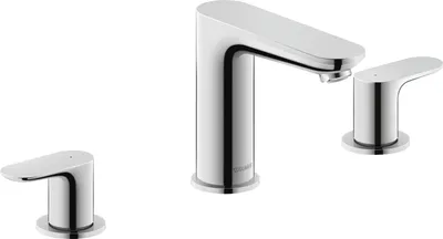 Produktbild von Duravit 3-Loch-Waschtischarmatur Wave Ausladung 129mm, chrom