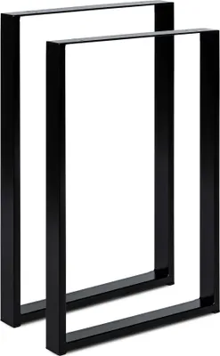 Produktbild von 1 Paar Tischgestell Schwarz 50x72 cm Tischuntergestell Tischkufe Tisch Beine Profil 60x20 mm