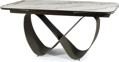 Zdjęcie produktu dla Stół rozkładany INFINITY CERAMIC 160(240)x95 biały/brązowy