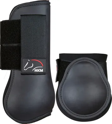 Produktbild von HKM Gamaschen und Streichkappen Classic 4er Set SCHWARZ, Gr. Vollblut