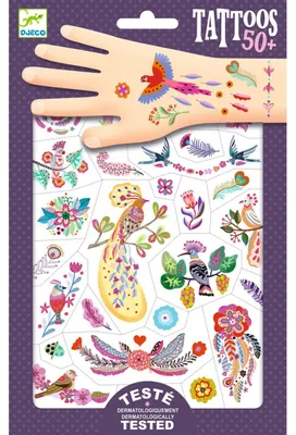 Immagine prodotto di Tatuaggi uccelli multicolore, Djeco