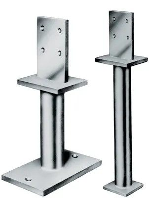 Produktbild von Simpson Strong-Tie Stützenfuß ETA 07 / 0285 Typ PIS70G Steg 110x70x8mm Platte 100x80x10mm zum Einbetonieren - PIS70G-B