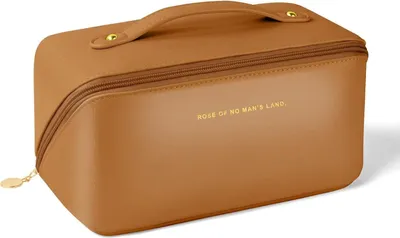 Produktbild von Aucuu Reise Kosmetiktasche Kunstleder Große Kapazität Wasserdichter Kulturbeutel Organizer