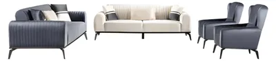 Produktbild von Wohnzimmer-Set 2tlg 3-Sitzer Sofa Sessel Sofagarnitur Möbel Modern 3+1