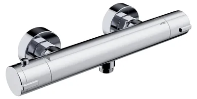 Produktbild von Rainsworth Duscharmatur Silber mit Thermostat Duschthermostat Armatur – Silber A