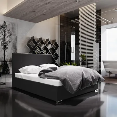 Produktbild von Ehebett mit Stauraum FLEK 6 – 160x200, schwarz