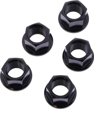 Produktbild von Set 5 Kronenmuttern M12x1,5 mm aus Edelstahl V4A schwarz