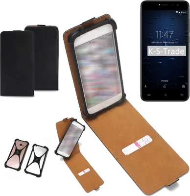 Produktbild von K-S-Trade Handyhülle Schutzhülle kompatibel mit Cubot Note Plus Case Cover Flip Style Bumper schwarz 1x