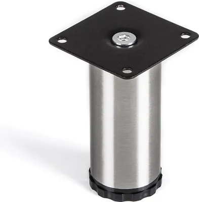 Produktbild von 4er Set Lukas Möbelfuß Ø 42 mm höhenverstellbare Bettfüße Edelstahl Höhe 100 mm SO-TECH