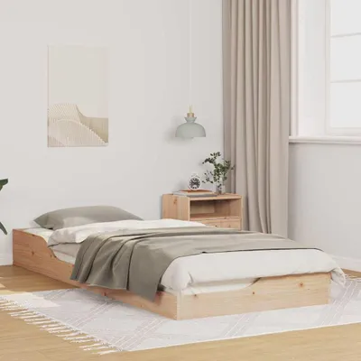 Immagine prodotto di Maison Exclusive - Struttura letto marrone 90 x 220 cm Legno di pino massiccio