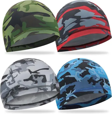Sportliche Bandana für Männer mit UV-Schutz - Fahrradhelm Kappe - Inklusive Durag und Bandana Set - Ideal für