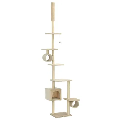 Image de vidaXL Arbre à chat avec griffoirs en sisal 260 cm Beige