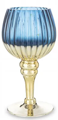 Produktbild von Artpol Kelchkerzenständer Glas Gold Glamour 20 cm