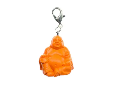 Produktbild von Buddha Yoga Charm Bettelarmband Miniblings Buddhismus Meditation Anhänger orange