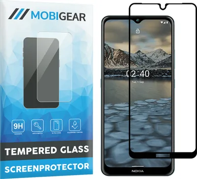 Produktbild von Mobigear Premium  Nokia 2.4 Panzerglas Gehärtetes Glas Displayschutz - Hüllenfreundlich - Schwarz