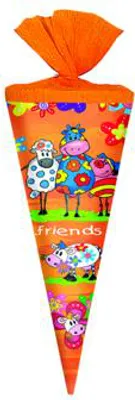 Produktbild von Schultüte / Zuckertüte / Länge: 25cm / rund / "Friends"