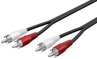 Image de Goobay 50030 Câble de connexion stéréo 2x RCA, 5 m - 2x RCA mâles (audio gauche/droite) > 2x RCA mâles (audio gauche/droite)