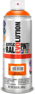 Obrázek produktu pro Barva ve spreji PINTYPLUS EVO 400ml RAL2004 oranžová