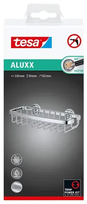 Image de tesa ALUXX Ablagekorb einstöckig 4eck silber