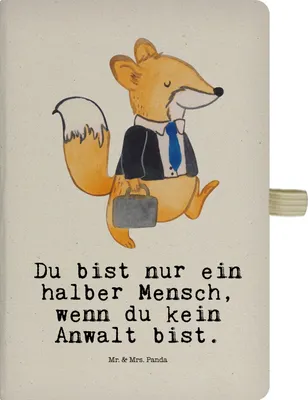 Produktbild von Mr. & Mrs. Panda Journal Anwalt Herz - Transparent - Geschenk, Jurastudium, Notizbuch A5, Spruch, Notizheft, Beruf, Tagebuch, Skizzenbuch, Lustig
