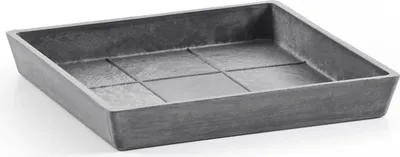 Obrázok produktu pre Miska pod kvetináč Ecopots plastová 22×22×2,6 cm, sivá
