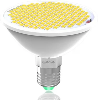 Image de Lumières de croissance à spectre complet pour plantes d'intérieur, lampes de culture pour plantes blanches et chaudes, 200 LED -Jardin de lampes